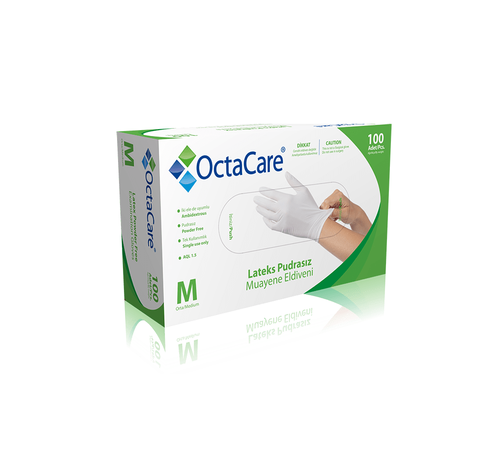 OctaCare Latex Examination Glove - Powder Free thumbnail 2