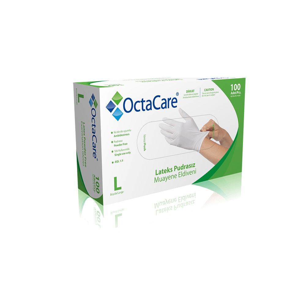 OctaCare Latex Examination Glove - Powder Free thumbnail 3