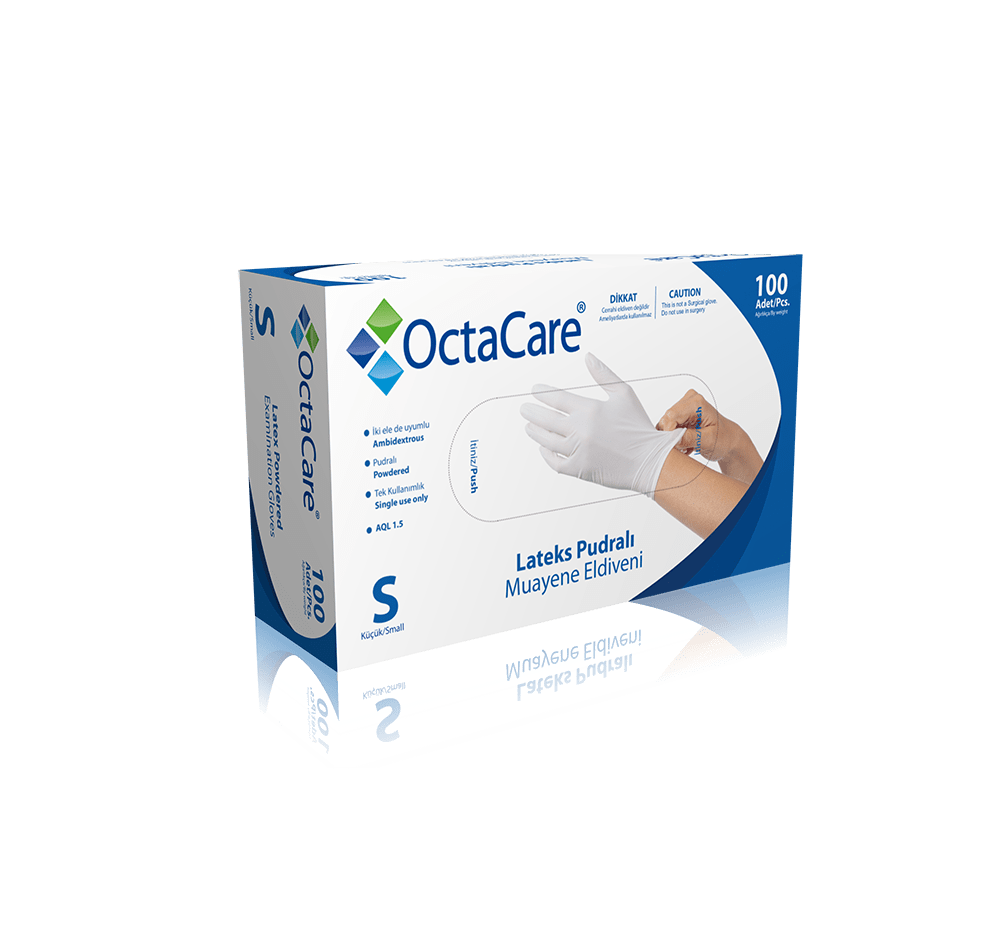 OctaCare Latex Examination Glove - Powdered