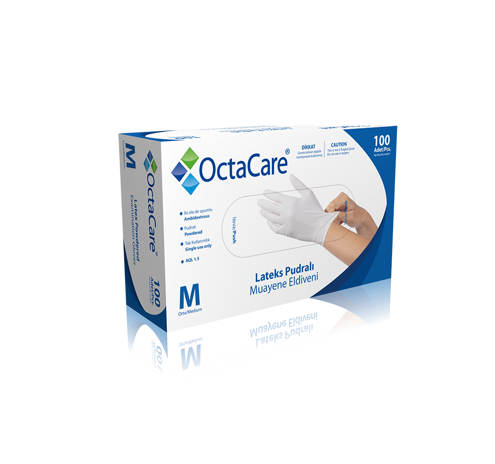 OctaCare Latex Examination Glove - Powdered thumbnail 2