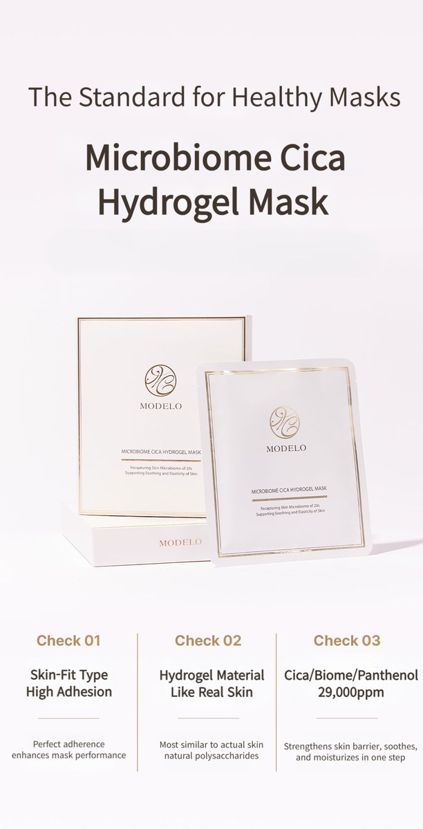 Modelo Microbiome Cica Hydrogel Mask (5 pcs / box)
